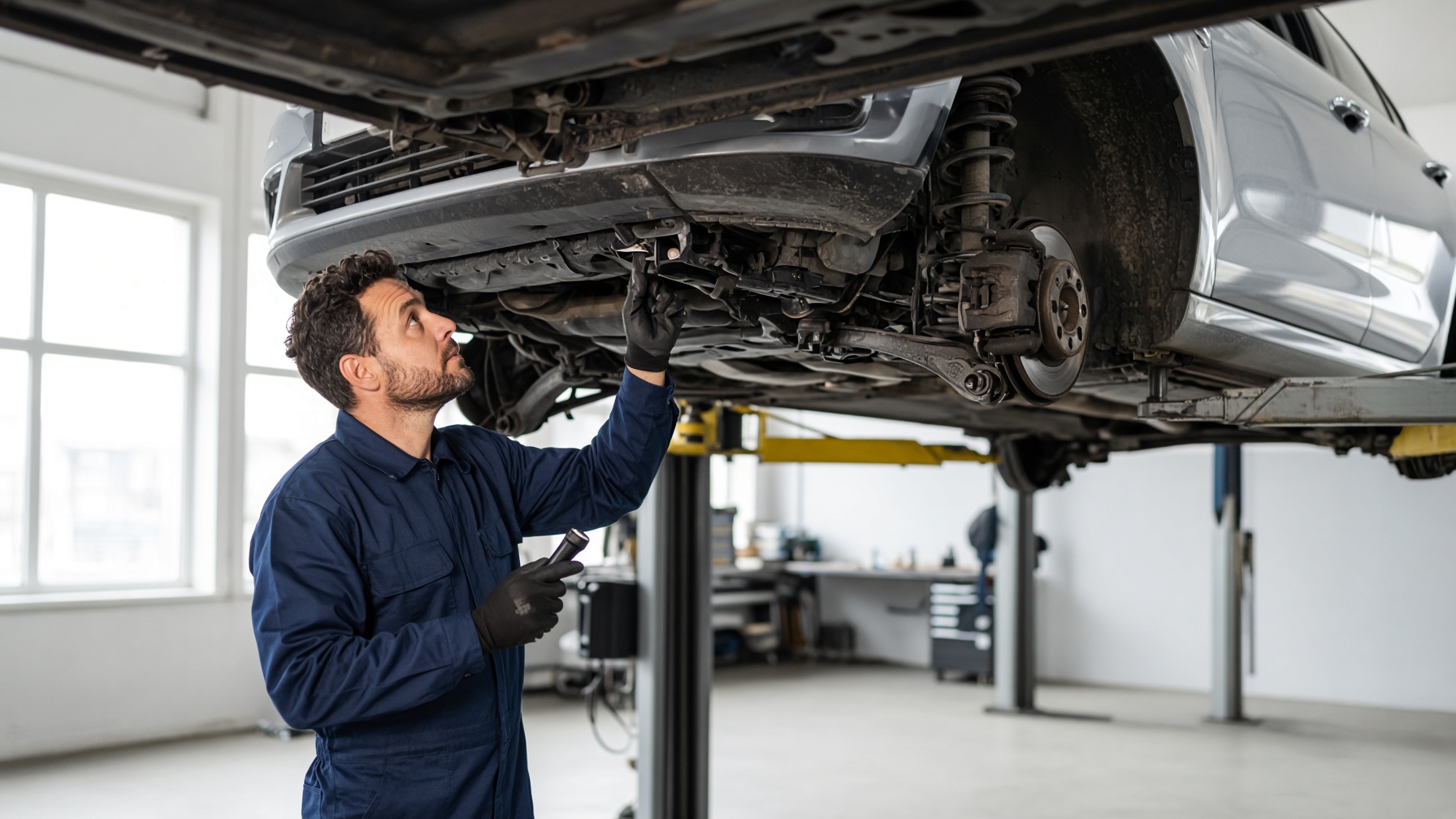 Inspecție în service după verificarea VIN și a istoricului auto